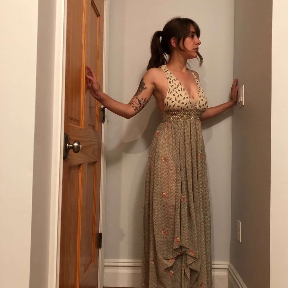 free people pennies from heaven maxi dress size 0 - Picture 1 of 6